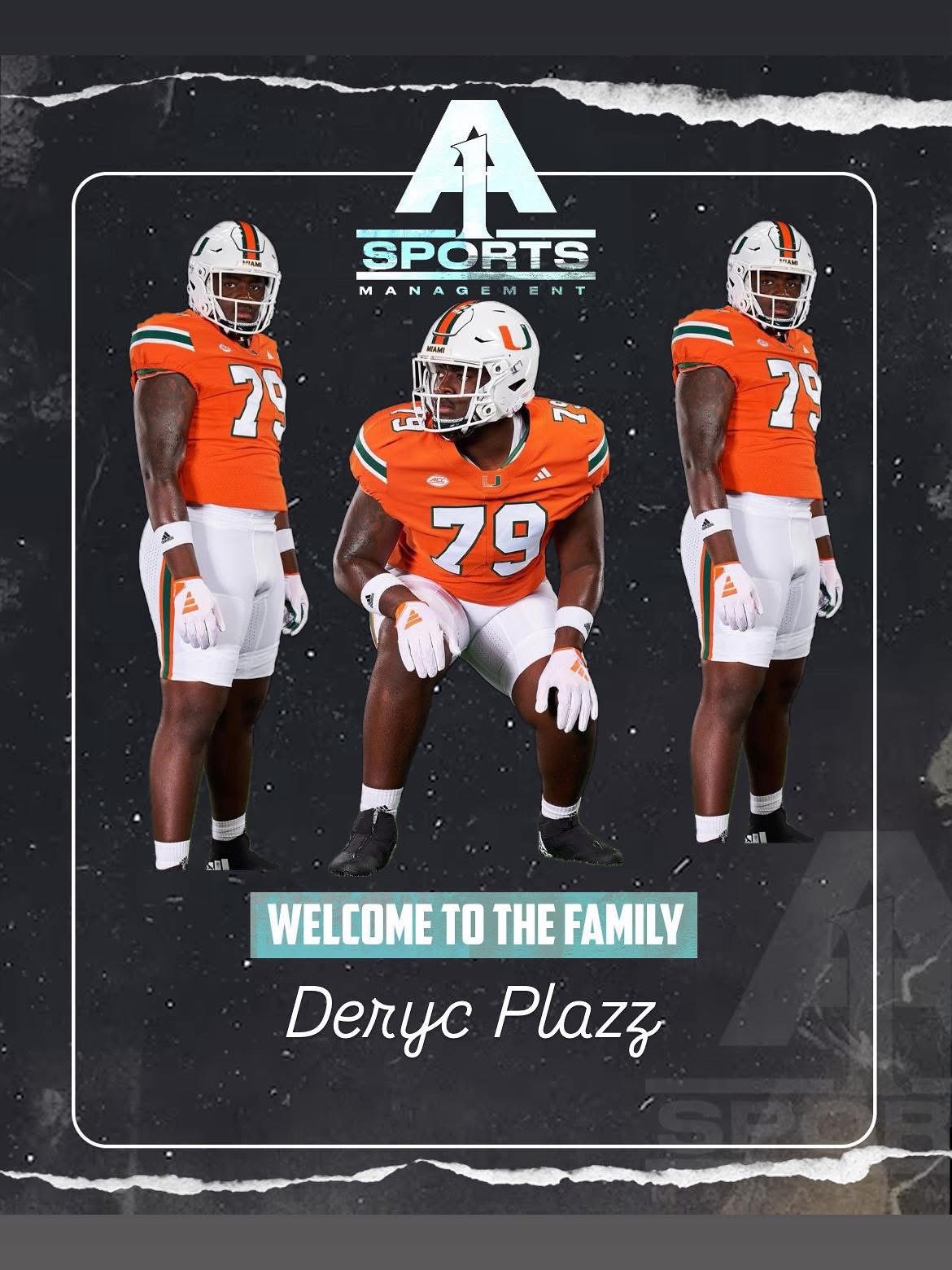 Deryc Plazz welcome graphic from A1 Sports Management