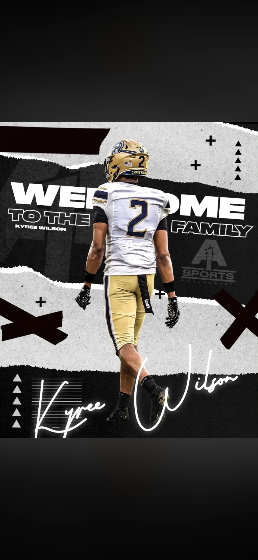 Kyree Wilson welcome graphic from A1 Sports Management